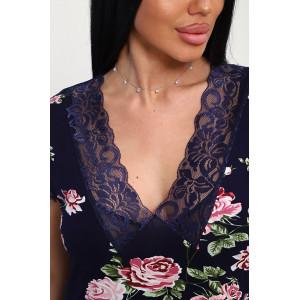 Сорочка женская "Эленика" вискоза (р-ры: 48-58) цветы Сорочка женская "Эленика" вискоза (р-ры: 48-58) цветы