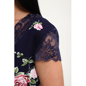 Сорочка женская "Эленика" вискоза (р-ры: 48-58) цветы Сорочка женская "Эленика" вискоза (р-ры: 48-58) цветы