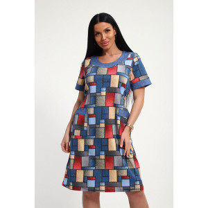 Туника женская "Жанна" кулирка (р-ры: 50-60) абстракция Туника женская "Жанна" кулирка (р-ры: 50-60) абстракция