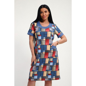 Туника женская "Жанна" кулирка (р-ры: 50-60) абстракция Туника женская "Жанна" кулирка (р-ры: 50-60) абстракция