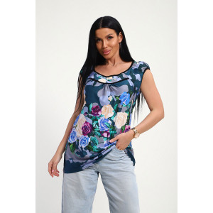 Футболка женская "Жаклин" масло (р-ры: 50-60) серый Футболка женская "Жаклин" масло (р-ры: 50-60) серый