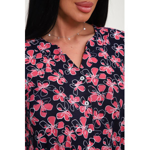 Платье женское "Виктория" масло (р-ры: 48-58) коралловый цветок Платье женское "Виктория" масло (р-ры: 48-58) коралловый цветок