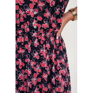 Платье женское "Виктория" масло (р-ры: 48-58) коралловый цветок Платье женское "Виктория" масло (р-ры: 48-58) коралловый цветок