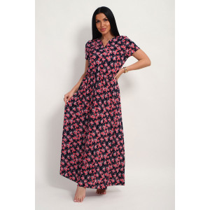 Платье женское "Виктория" масло (р-ры: 48-58) коралловый цветок Платье женское "Виктория" масло (р-ры: 48-58) коралловый цветок