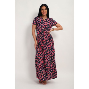 Платье женское "Виктория" масло (р-ры: 48-58) коралловый цветок Платье женское "Виктория" масло (р-ры: 48-58) коралловый цветок