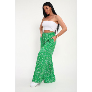 Брюки женские "Шакира" штапель (р-ры: 48-58) зеленый Брюки женские "Шакира" штапель (р-ры: 48-58) зеленый