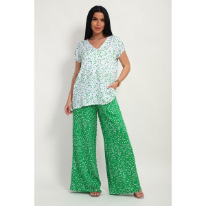 Брюки женские "Шакира" штапель (р-ры: 48-58) зеленый Брюки женские "Шакира" штапель (р-ры: 48-58) зеленый