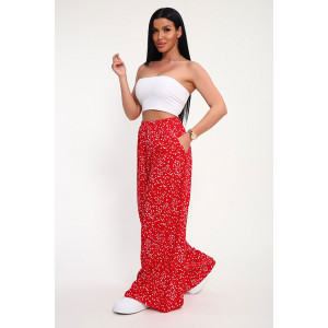 Брюки женские "Шакира" штапель (р-ры: 48-58) красный Брюки женские "Шакира" штапель (р-ры: 48-58) красный