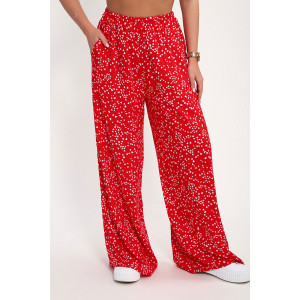 Брюки женские "Шакира" штапель (р-ры: 48-58) красный Брюки женские "Шакира" штапель (р-ры: 48-58) красный