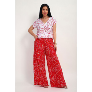 Брюки женские "Шакира" штапель (р-ры: 48-58) красный Брюки женские "Шакира" штапель (р-ры: 48-58) красный