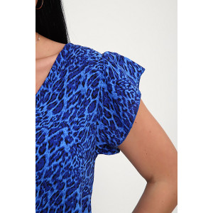 Сарафан женский "Мадонна" штапель (р-ры: 48-58) синий леопард