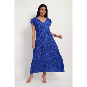 Сарафан женский "Мадонна" штапель (р-ры: 48-58) синий леопард