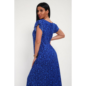 Сарафан женский "Мадонна" штапель (р-ры: 48-58) синий леопард