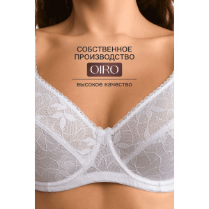 Бюстгальтер женский кружевной OIRO 1415013 (последний размер) белый 85D