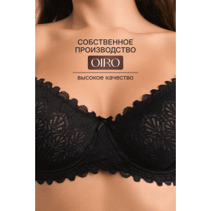Бюстгальтер женский кружевной OIRO 1415013 (последний размер) черный 85D