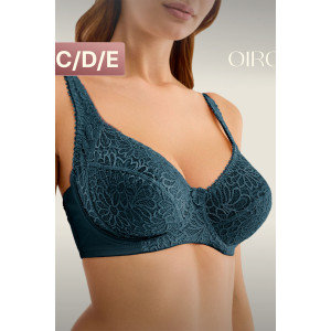 Бюстгальтер женский 71211 OIRO кружево изумрудный (последний размер) 95D Бюстгальтер женский 71211 OIRO кружево изумрудный (последний размер) 95D