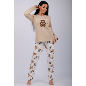 Пижама женская "Балу" футер 2-х нитка с начёсом (последний размер) 52