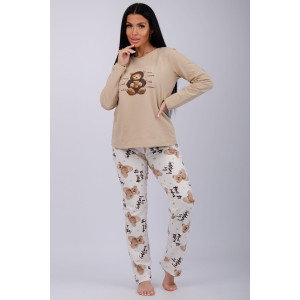 Пижама женская "Балу" футер 2-х нитка с начёсом (последний размер) 52