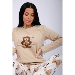 Пижама женская "Балу" футер 2-х нитка с начёсом (последний размер) 52