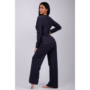 Пижама женская "Лёгкость 3" махра (последний размер) графит 44