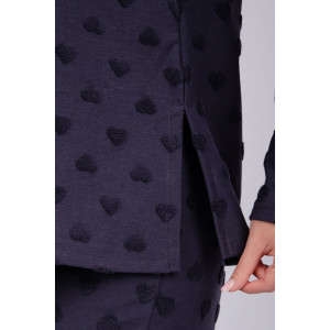 Пижама женская "Лёгкость 3" махра (последний размер) графит 44