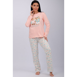 Пижама женская "Элли" футер 2-х нитка с начёсом (последний размер) 48
