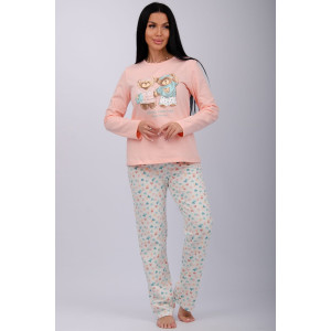 Пижама женская "Элли" футер 2-х нитка с начёсом (последний размер) 48