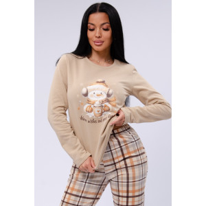 Пижама женская "Ладушка" футер 2-х нитка с начёсом (последний размер) 52