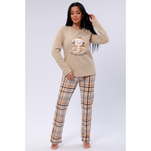 Пижама женская "Ладушка" футер 2-х нитка с начёсом (последний размер) 52