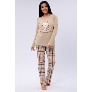 Пижама женская "Ладушка" футер 2-х нитка с начёсом (последний размер) 52