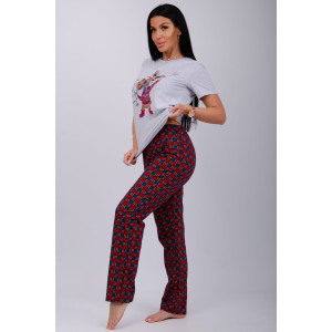 Пижама женская "Приколось 2" (брюки) кулирка (последний размер) 52