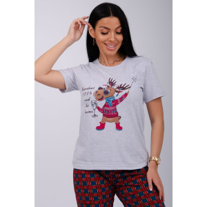 Пижама женская "Приколось 2" (брюки) кулирка (последний размер) 52