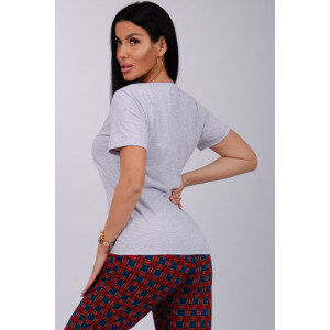 Пижама женская "Приколось 2" (брюки) кулирка (последний размер) 52