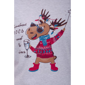 Пижама женская "Приколось" (шорты) кулирка (последний размер) 52