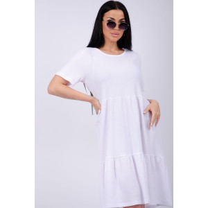 Платье женское "Эскада 5" жатка (последний размер) белый 54