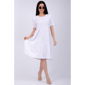 Платье женское "Эскада 5" жатка (последний размер) белый 54
