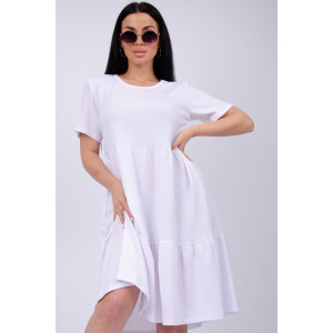Платье женское "Эскада 5" жатка (последний размер) белый 54