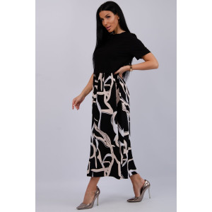 Платье женское "Виттория 17" кулирка-вискоза (последний размер) абстракция 50,52,56