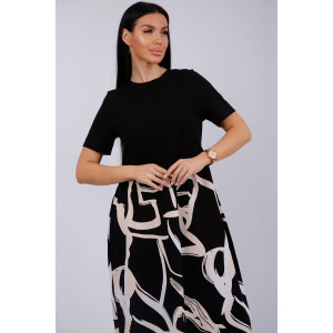 Платье женское "Виттория 17" кулирка-вискоза (последний размер) абстракция 50,52,56