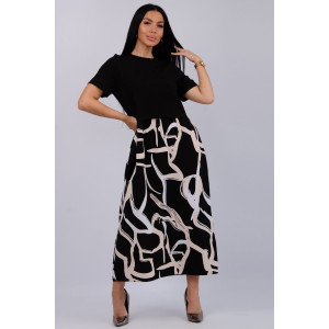 Платье женское "Виттория 17" кулирка-вискоза (последний размер) абстракция 50,52,56