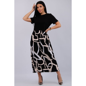 Платье женское "Виттория 17" кулирка-вискоза (последний размер) абстракция 50,52,56