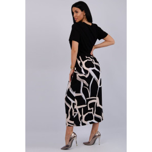 Платье женское "Виттория 17" кулирка-вискоза (последний размер) абстракция 50,52,56