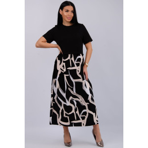 Платье женское "Виттория 17" кулирка-вискоза (последний размер) абстракция 50,52,56