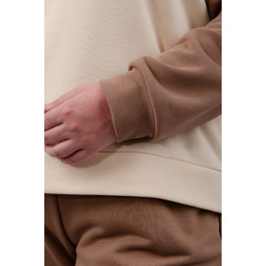 Костюм двойка женский "Колористика" футер 3-х нитка петля (последний размер) коричневый 48