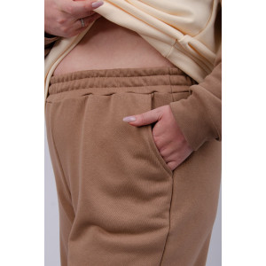 Костюм двойка женский "Колористика" футер 3-х нитка петля (последний размер) коричневый 48