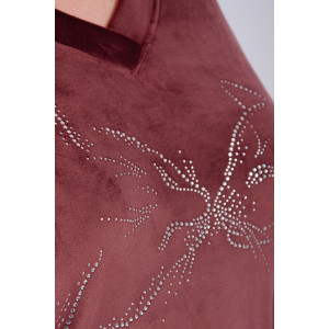 Костюм двойка женский "Велюр 2" велюр (последний размер) гранат 52,56