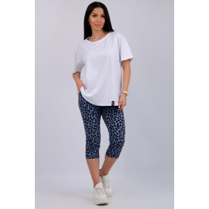 Бриджи женские "Аморе 5" кулирка (последний размер) леопард 60