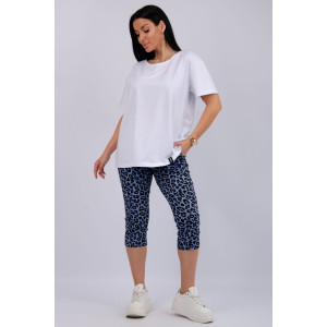 Бриджи женские "Аморе 5" кулирка (последний размер) леопард 60