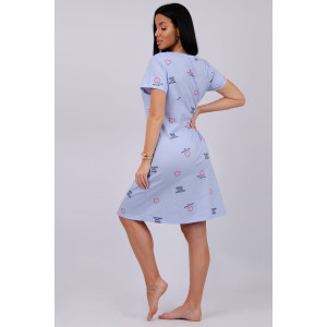 Халат женский "Красотка 7" кулирка (последний размер) сердечки 42