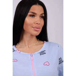 Халат женский "Красотка 7" кулирка (последний размер) сердечки 42